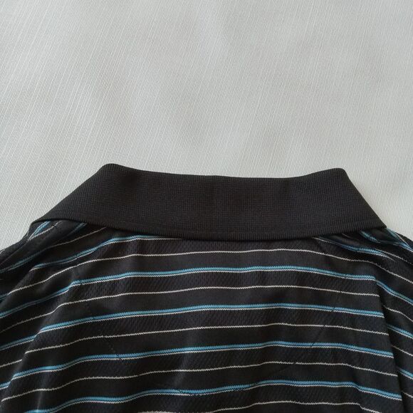 Grand Slam Black & Blue Striped Short Sleeve Moisture Wicking Golf Polo Men's XL - Picture 6 of 12